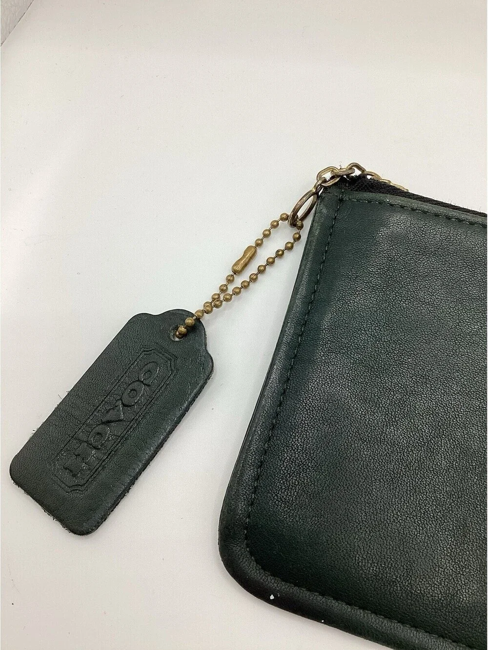 RARE Vintage Coach Chunky Case 7165 Pouch Hunter-Bottle Green HTF With Hangtag
